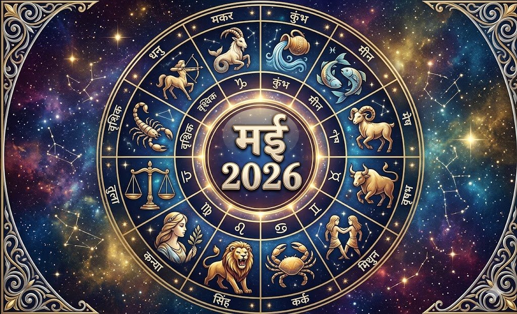 मई 2026 का विस्तृत मासिक राशिफल 12 राशियों के लिए