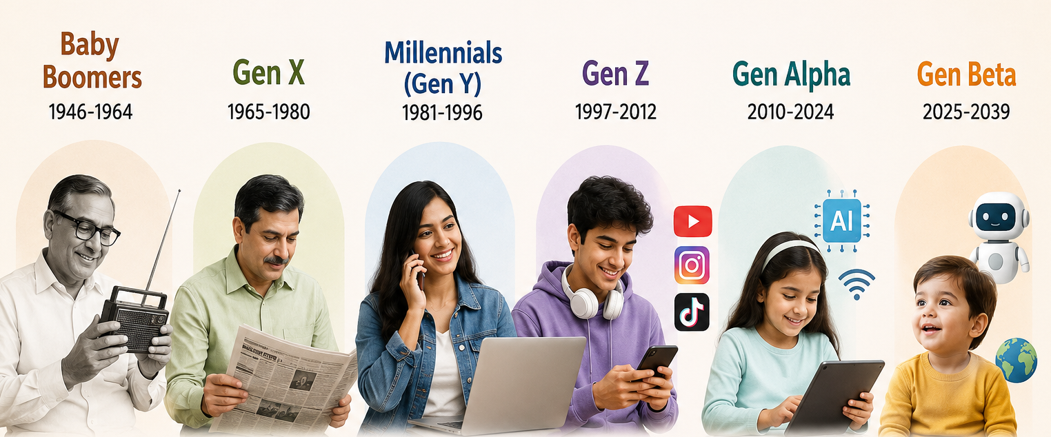 Gen Z से Gen Beta तक: आखिर पीढ़ियों का वर्गीकरण क्यों किया गया? 1 Gen Z से Gen Beta